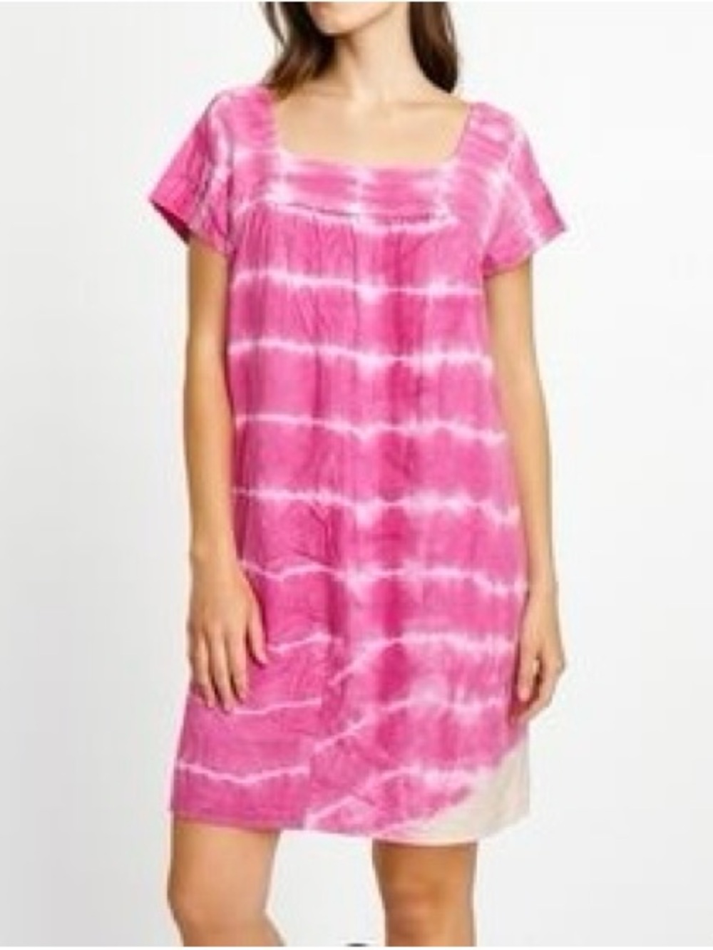 Calypso St. Barth Tye-Dye Linen Mini Babydoll  Dress |Medium|